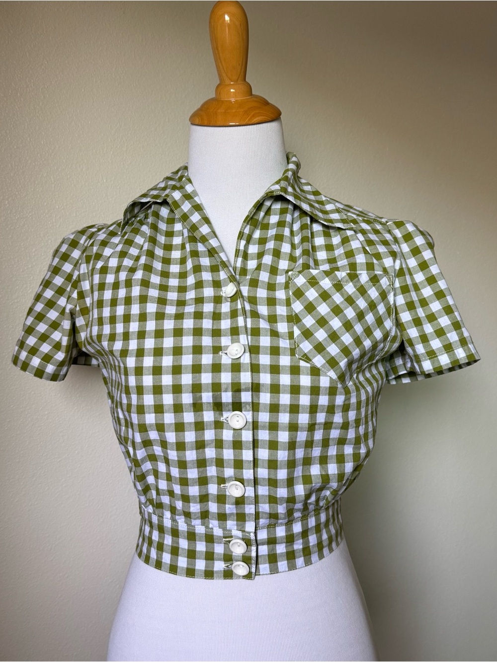 Freddies of Pinewood Green Gingham Work Blouse - Picture 1 of 3